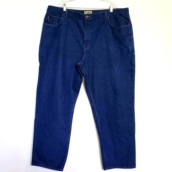 LL Bean Relaxed Fit Men's Big and Tall Jeans 46X32 Outdooor Gorpcore Rugged Fit - Picture 1 of 8